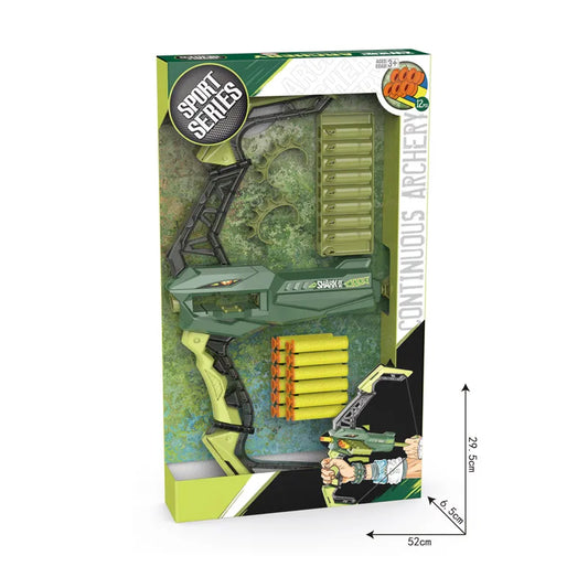 HKM-901139 Soft Bullet Archery Bow Set for Kids - Outdoor Fun Toy for Ages 2 to 14