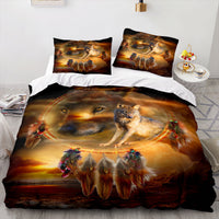 HKM-901331 Animal Printed Three-Piece Bedding Set in Multiple Sizes - Modern Simplicity Design