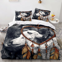 HKM-901331 Animal Printed Three-Piece Bedding Set in Multiple Sizes - Modern Simplicity Design