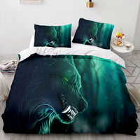 HKM-901331 Animal Printed Three-Piece Bedding Set in Multiple Sizes - Modern Simplicity Design