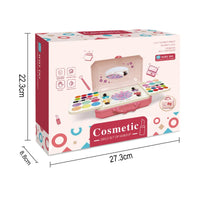 HKM-901331 DIY Makeup Playset for Girls - Portable Cosmetic Box Suitcase with Beauty Accessories, Ages 2-13
