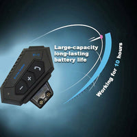 HKM-901395 Bluetooth Motorcycle Helmet Headset with Long Battery Life and 10M Range
