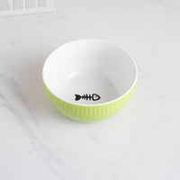 HKM-901523 High Foot Ceramic Pet Bowl with Neck Protection for Cats - Multiple Colors and Designs Available