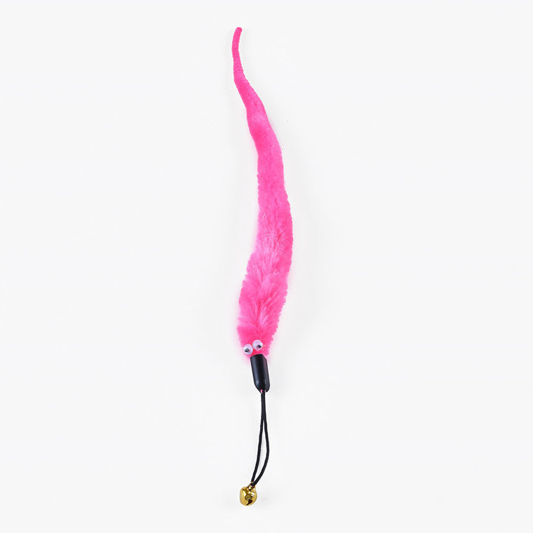 HKM-901523 Replacement Head for Cat Teasing Stick - Colorful Caterpillar Plush Variety