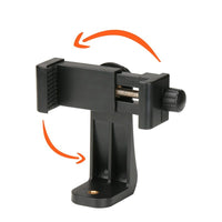 HKM-901715 Universal Tripod Mount Adapter for Smartphones - Vertical & Horizontal Rotation, Adjustable Clamp, Detachable Holder