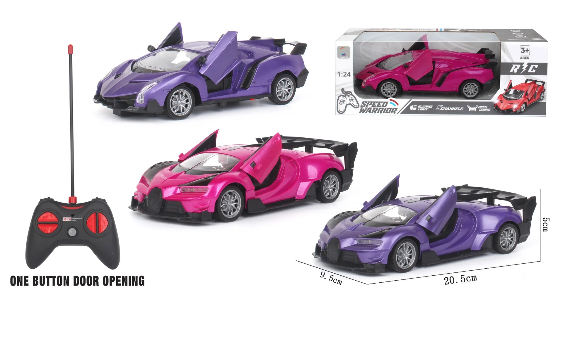HKM-901907 Remote Control Sport Car Toy for Kids - 1:20 Scale Electric Racing Vehicle, Indoor/Outdoor Fun