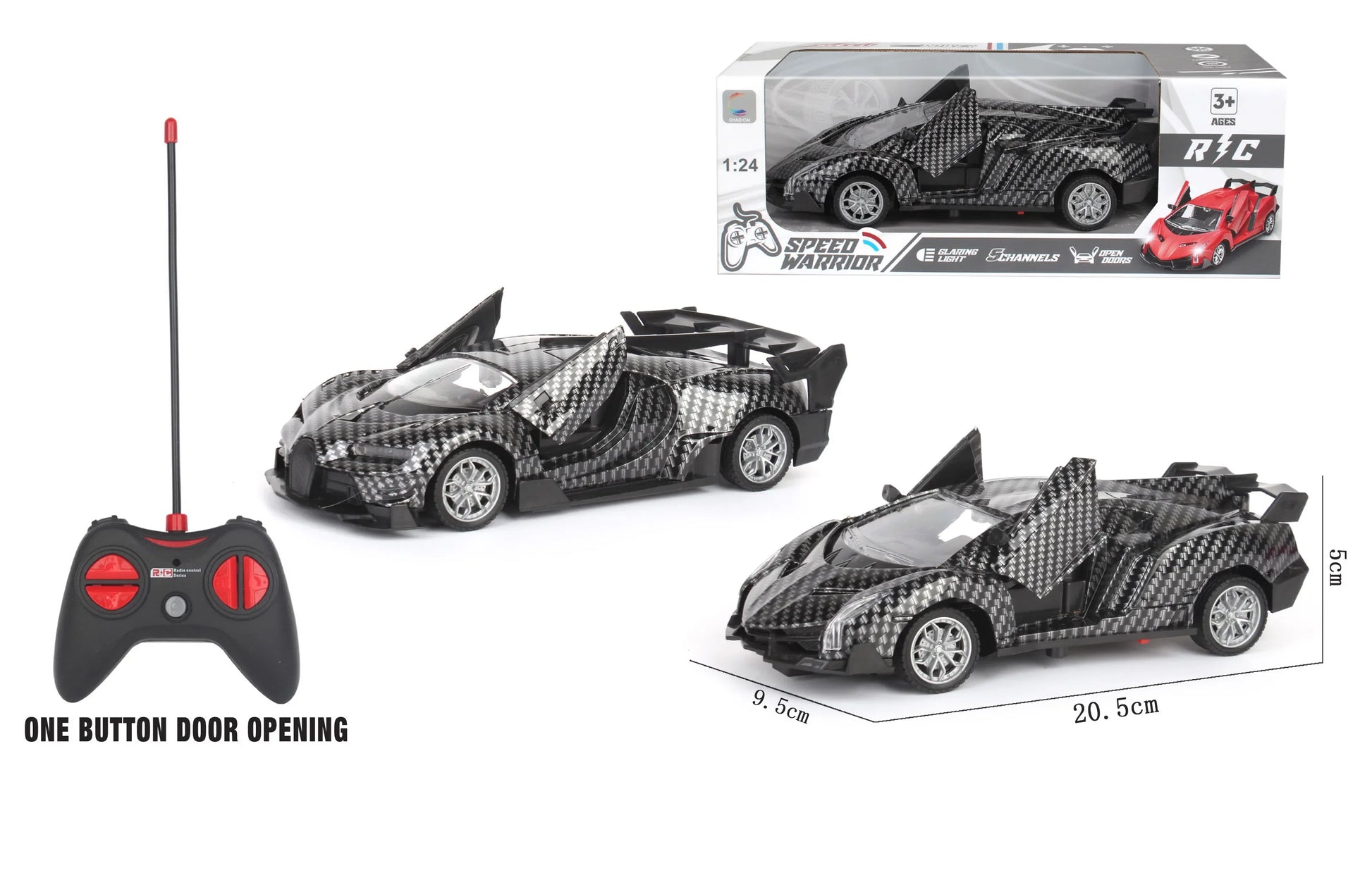 HKM-901907 Remote Control Sport Car Toy for Kids - 1:20 Scale Electric Racing Vehicle, Indoor/Outdoor Fun
