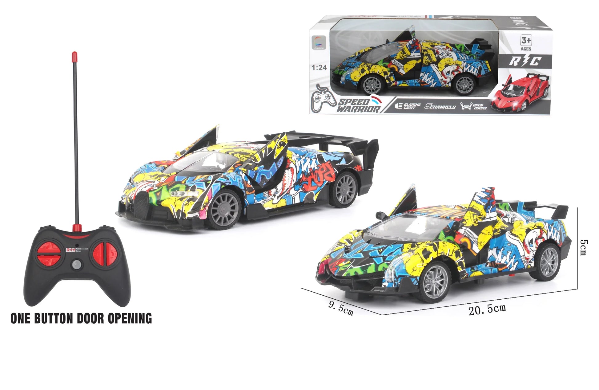 HKM-901907 Remote Control Sport Car Toy for Kids - 1:20 Scale Electric Racing Vehicle, Indoor/Outdoor Fun