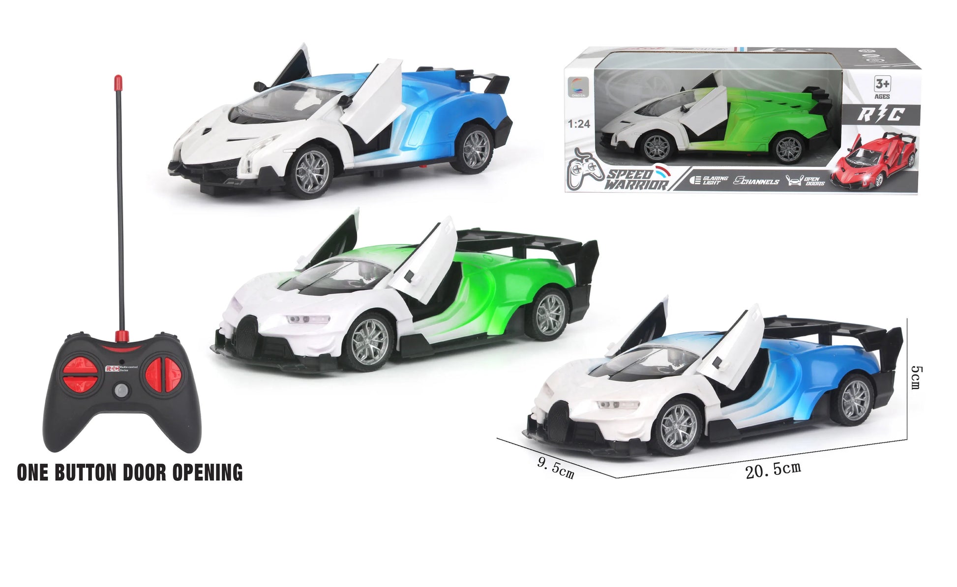 HKM-901907 Remote Control Sport Car Toy for Kids - 1:20 Scale Electric Racing Vehicle, Indoor/Outdoor Fun