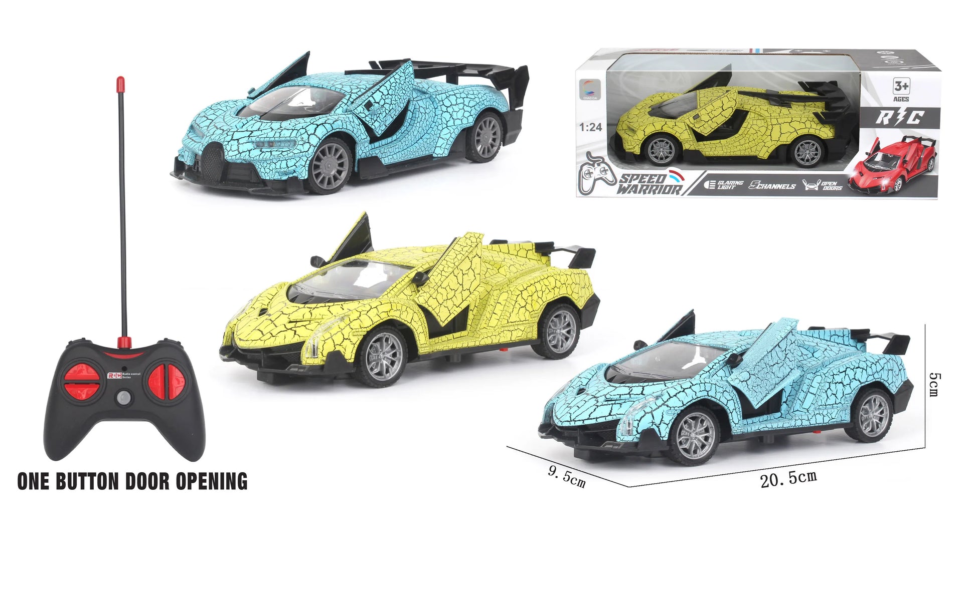 HKM-901907 Remote Control Sport Car Toy for Kids - 1:20 Scale Electric Racing Vehicle, Indoor/Outdoor Fun