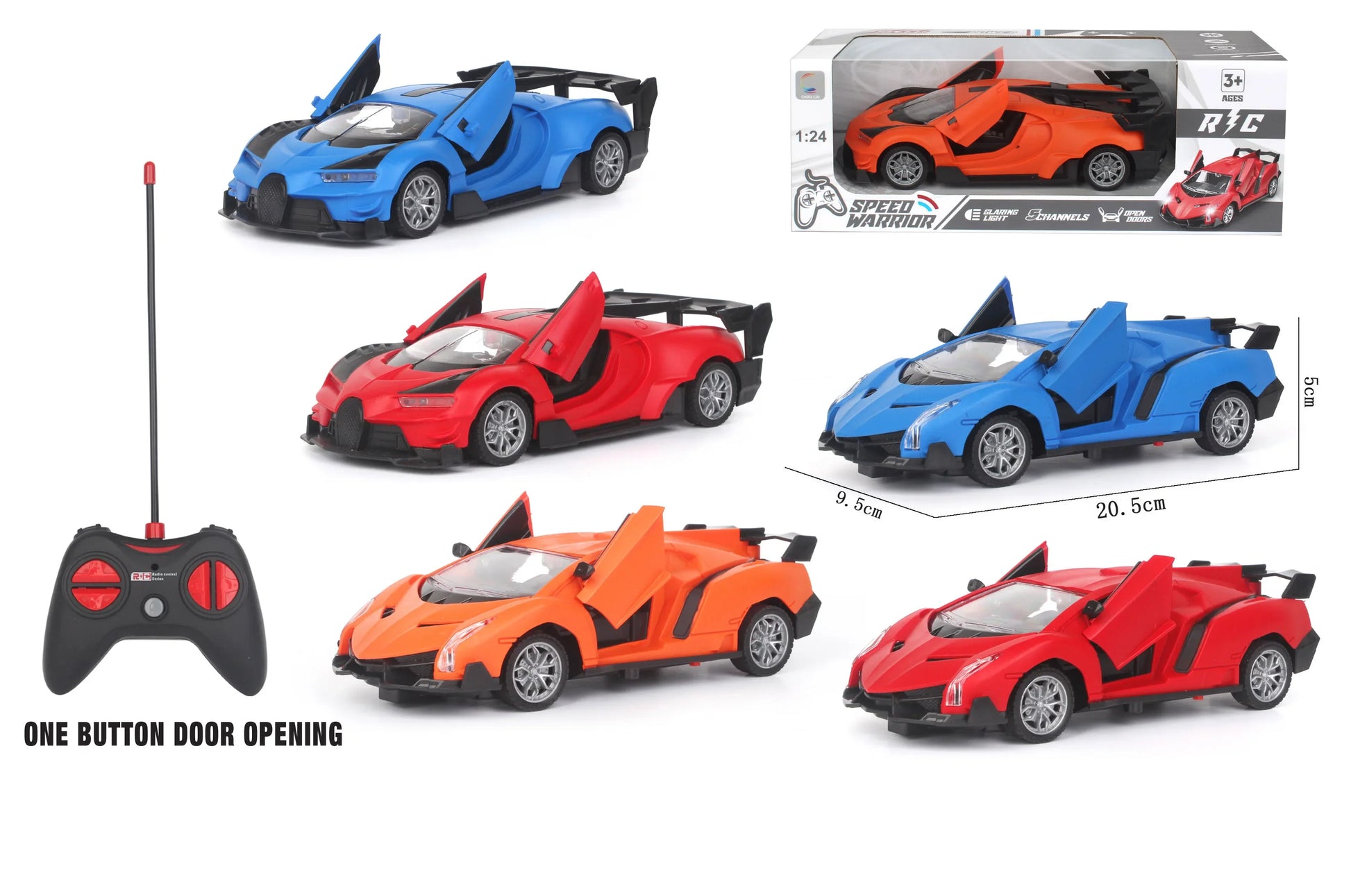 HKM-901907 Remote Control Sport Car Toy for Kids - 1:20 Scale Electric Racing Vehicle, Indoor/Outdoor Fun