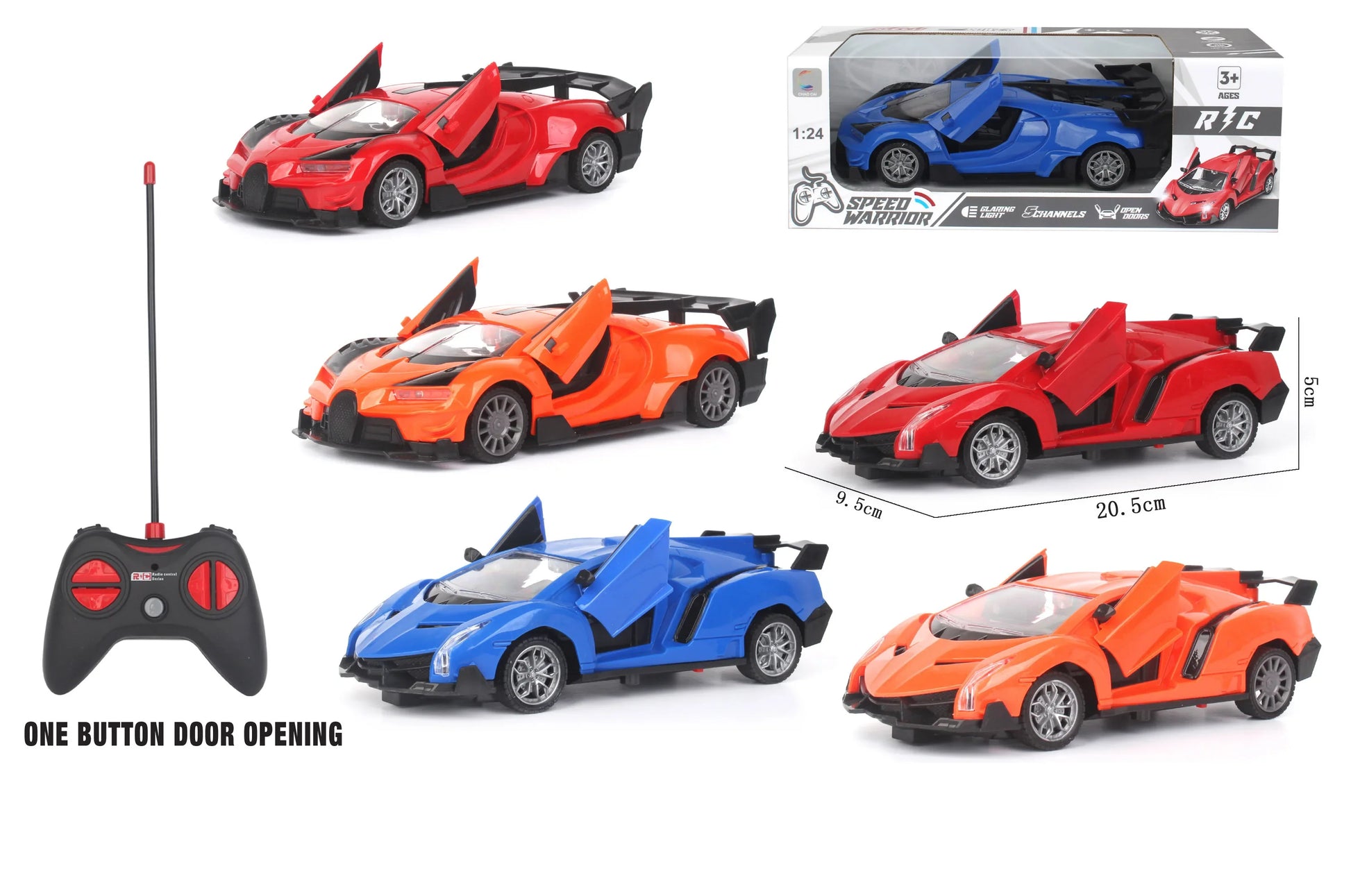 HKM-901907 Remote Control Sport Car Toy for Kids - 1:20 Scale Electric Racing Vehicle, Indoor/Outdoor Fun