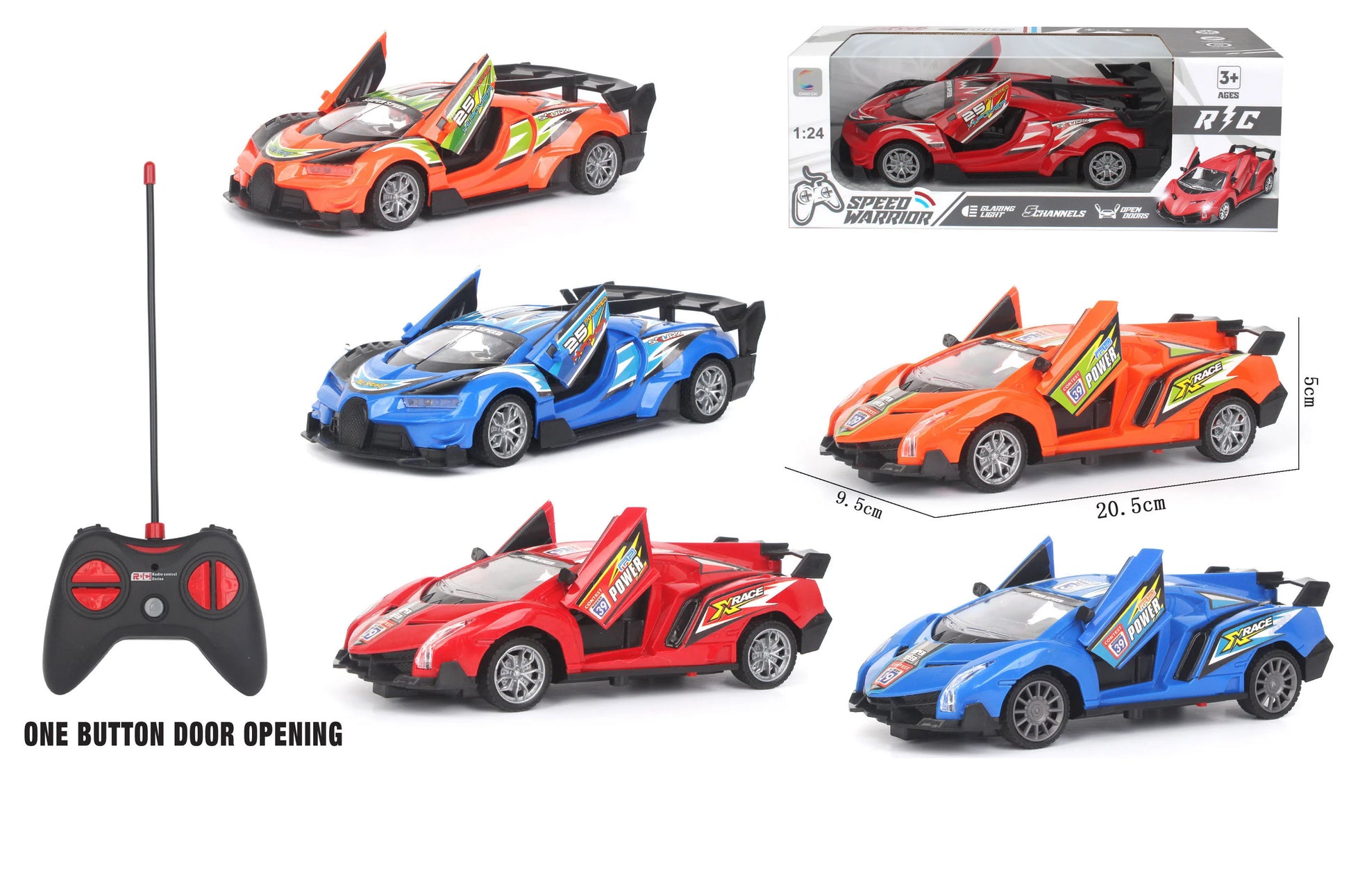 HKM-901907 Remote Control Sport Car Toy for Kids - 1:20 Scale Electric Racing Vehicle, Indoor/Outdoor Fun