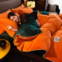 HKM-901971 Milk Fiber Bedding Set with Sheet, Duvet Cover, and Pillowcases - Available in Four Sizes