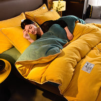 HKM-901971 Milk Fiber Bedding Set with Sheet, Duvet Cover, and Pillowcases - Available in Four Sizes