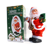 HKM-902099 Hip-Shaking Electric Santa Ornament with Music - 12-Inch Christmas Decoration