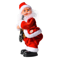 HKM-902099 Hip-Shaking Electric Santa Ornament with Music - 12-Inch Christmas Decoration