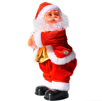 HKM-902099 Hip-Shaking Electric Santa Ornament with Music - 12-Inch Christmas Decoration