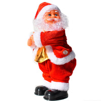 HKM-902099 Hip-Shaking Electric Santa Ornament with Music - 12-Inch Christmas Decoration