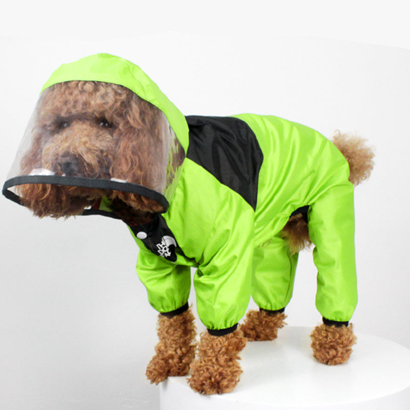 HKM-902163 Transparent Dog Poncho with High Waterproof Protection for Rainy Days