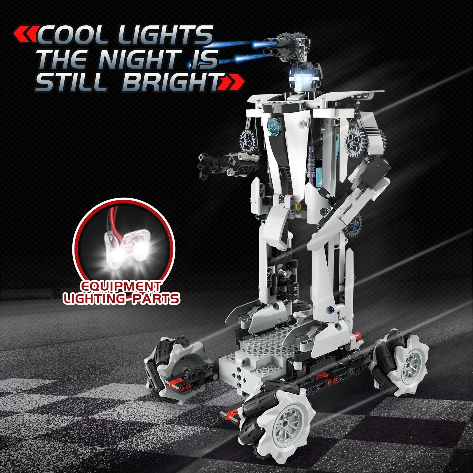 HKM-902227 Transformer RC Robot Stunt Car – 4 in 1 STEM Assembly Toy for Ages 8 and Up – Educational Building Block Set