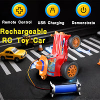HKM-902291 Remote Control Stunt Jumping Car with Music and Lights - Electric Toy for Ages 2 and Up