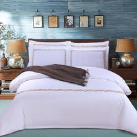 HKM-902419 Four-Piece Pure Cotton Bedding Set - Simple Design, 100% Cotton, Soft Twill Weave