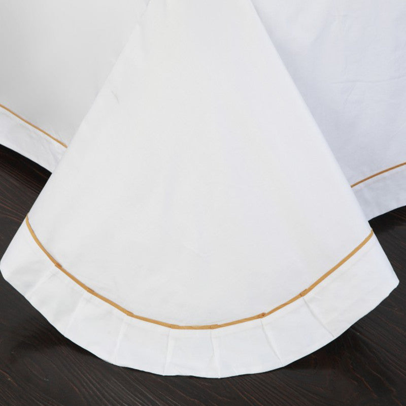 HKM-902419 Four-Piece Pure Cotton Bedding Set - Simple Design, 100% Cotton, Soft Twill Weave