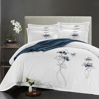 HKM-902419 Four-Piece Pure Cotton Bedding Set - Simple Design, 100% Cotton, Soft Twill Weave