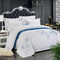 HKM-902419 Four-Piece Pure Cotton Bedding Set - Simple Design, 100% Cotton, Soft Twill Weave