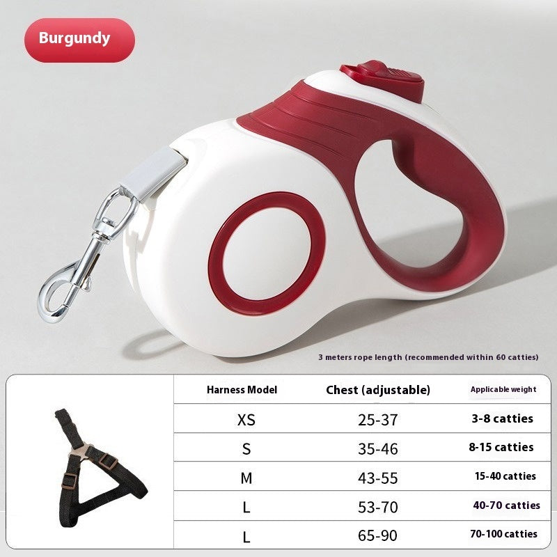 HKM-902483 Heavy-Duty Automatic Retractable Dog Leash with Built-In Trash Can - Medium & Large Dogs, 3m & 5m Options Available