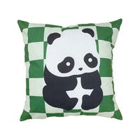 HKM-902547 Plush Cartoon Panda Pillow Case with Insert - 45x45 Polyester Cushion Cover
