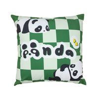 HKM-902547 Plush Cartoon Panda Pillow Case with Insert - 45x45 Polyester Cushion Cover