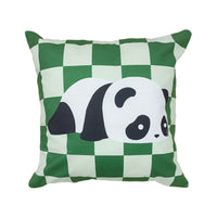 HKM-902547 Plush Cartoon Panda Pillow Case with Insert - 45x45 Polyester Cushion Cover
