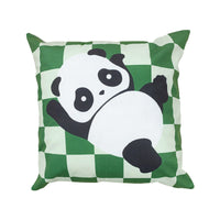 HKM-902547 Plush Cartoon Panda Pillow Case with Insert - 45x45 Polyester Cushion Cover