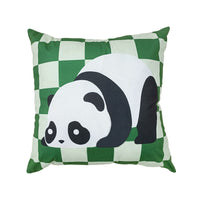 HKM-902547 Plush Cartoon Panda Pillow Case with Insert - 45x45 Polyester Cushion Cover