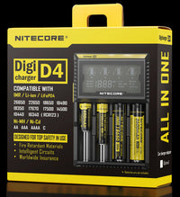 HKM-902675 Nitecore D4 Lithium-ion Battery Charger for 18650, 14500, 16340, 26650 with LCD Display and Intelligent Circuitry