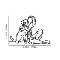 HKM-902739 Abstract Animal Wall Art Decoration for Indoor Spaces - Multi-Style Iron Design