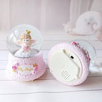 HKM-902931 Snow Crystal Ball Music Box - Enchanting Angel Design with Light Effect