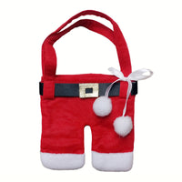 HKM-903251 Christmas Tableware Set - Red Non-Woven Fabric Knife and Fork Bag for Festive Dining
