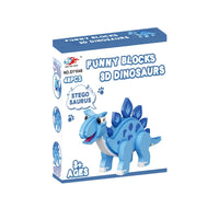 HKM-903379 3D Dinosaur EVA Building Block Puzzle - Educational DIY Toy for Kids Ages 3+