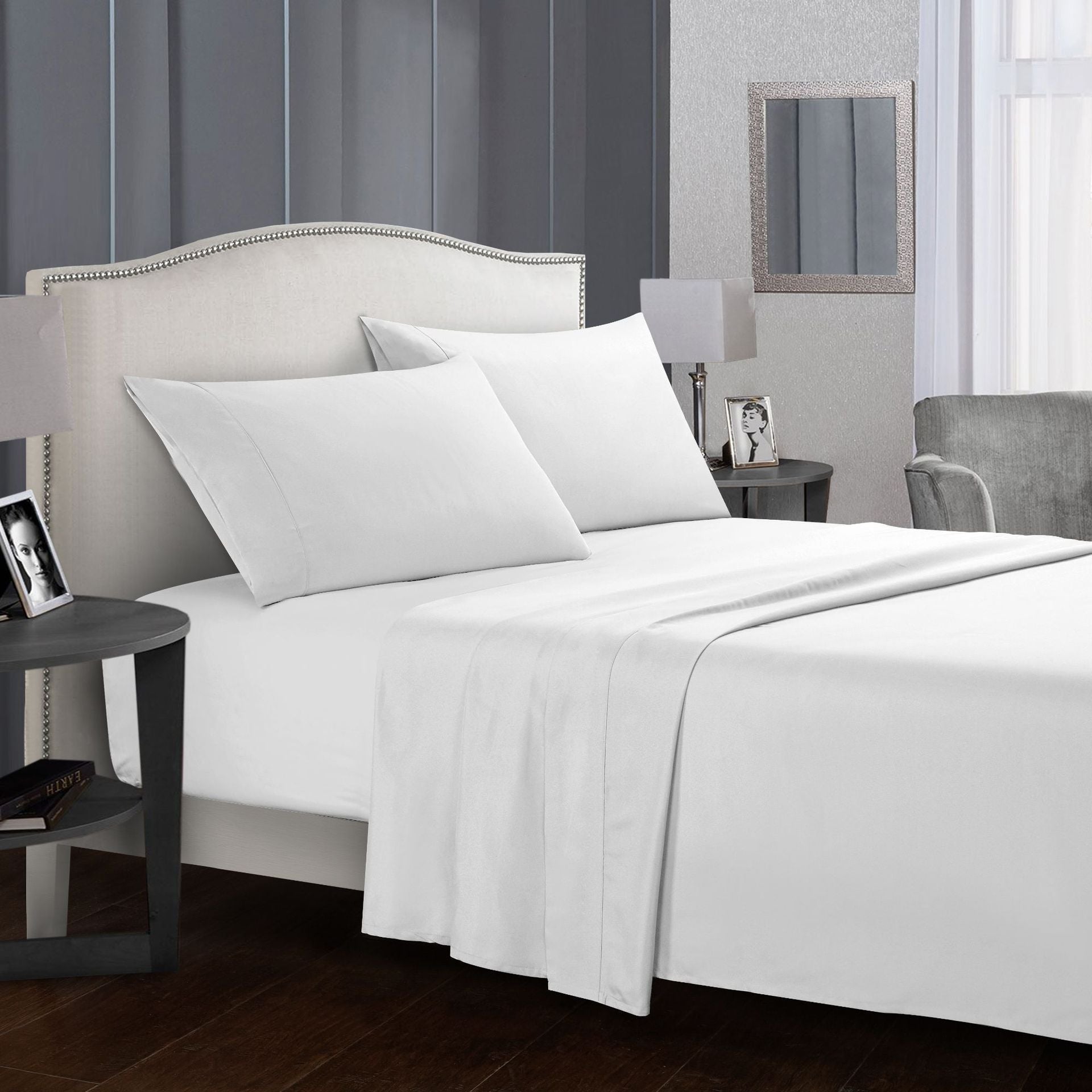 HKM-903571 Soft and Comfortable Four-Piece Bed Sheet Set in Multiple Sizes