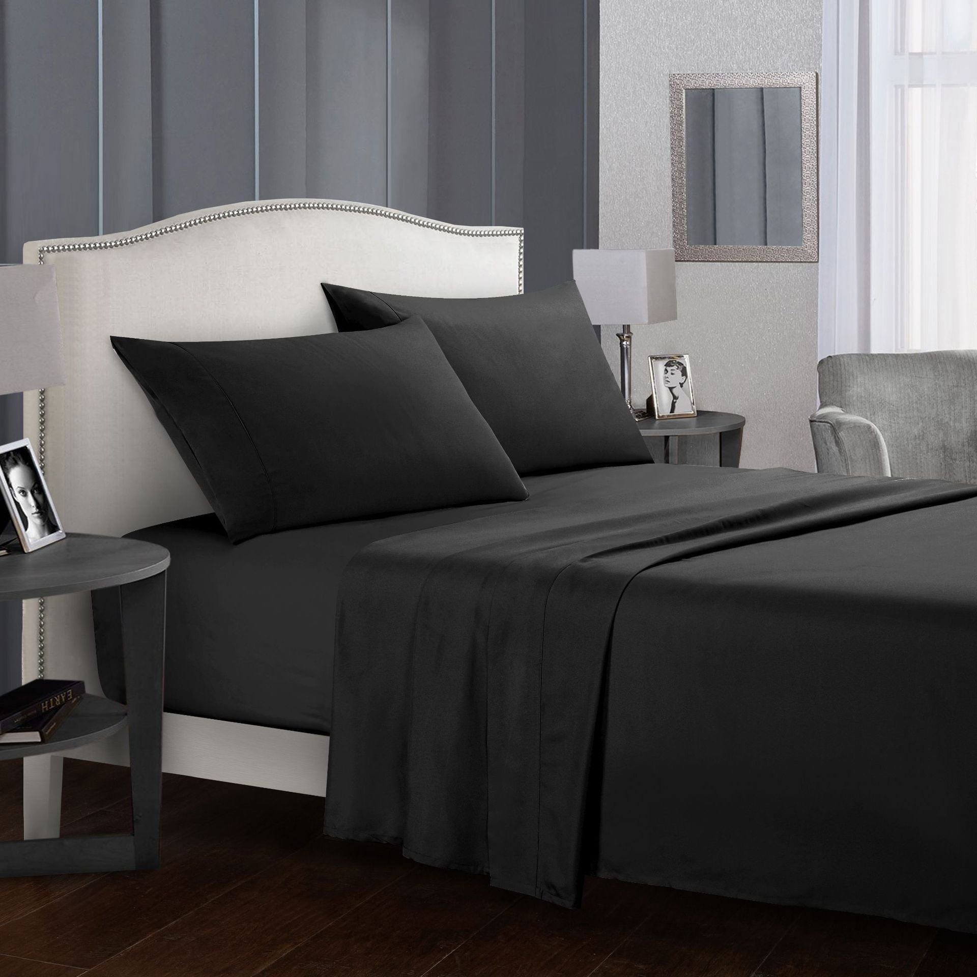 HKM-903571 Soft and Comfortable Four-Piece Bed Sheet Set in Multiple Sizes