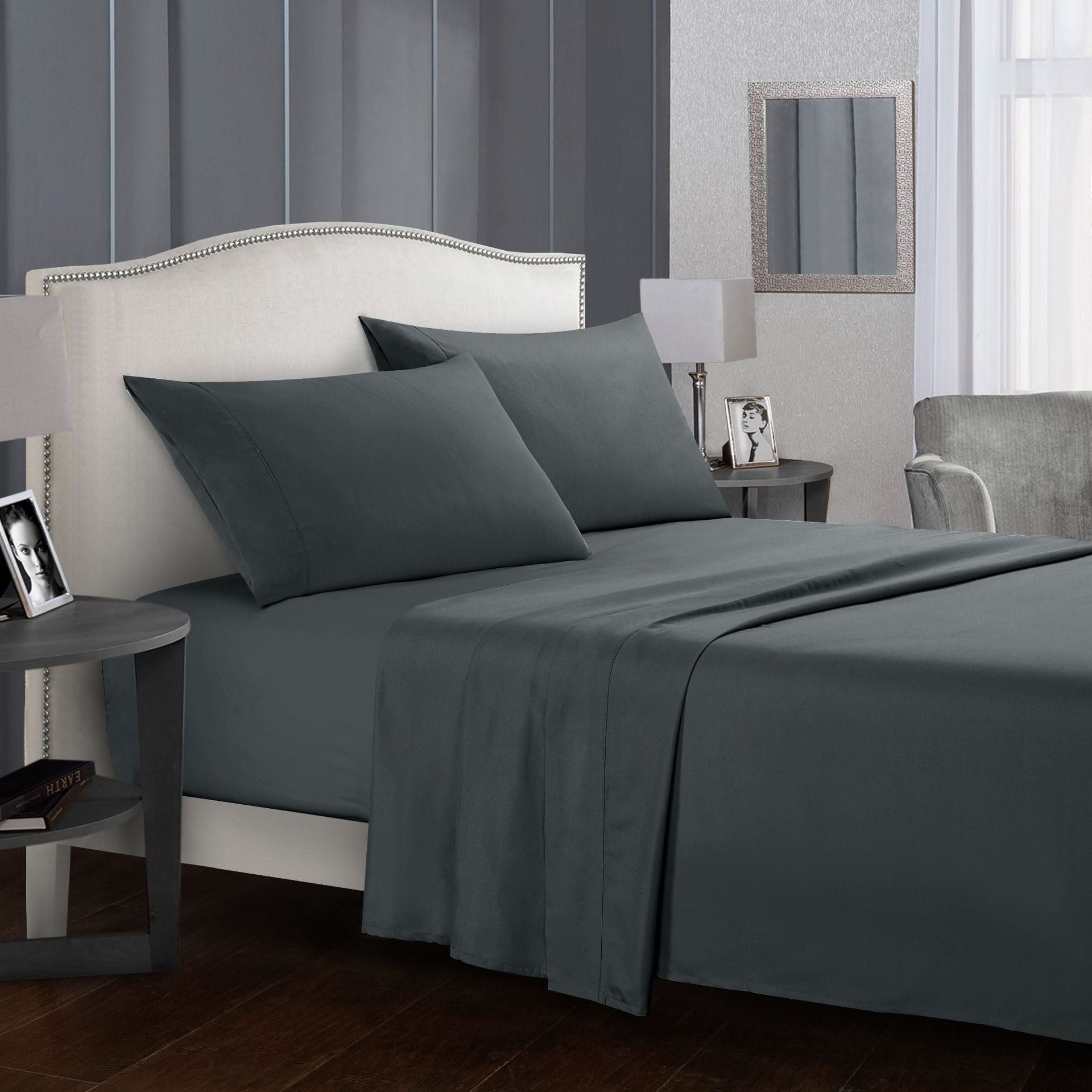 HKM-903571 Soft and Comfortable Four-Piece Bed Sheet Set in Multiple Sizes