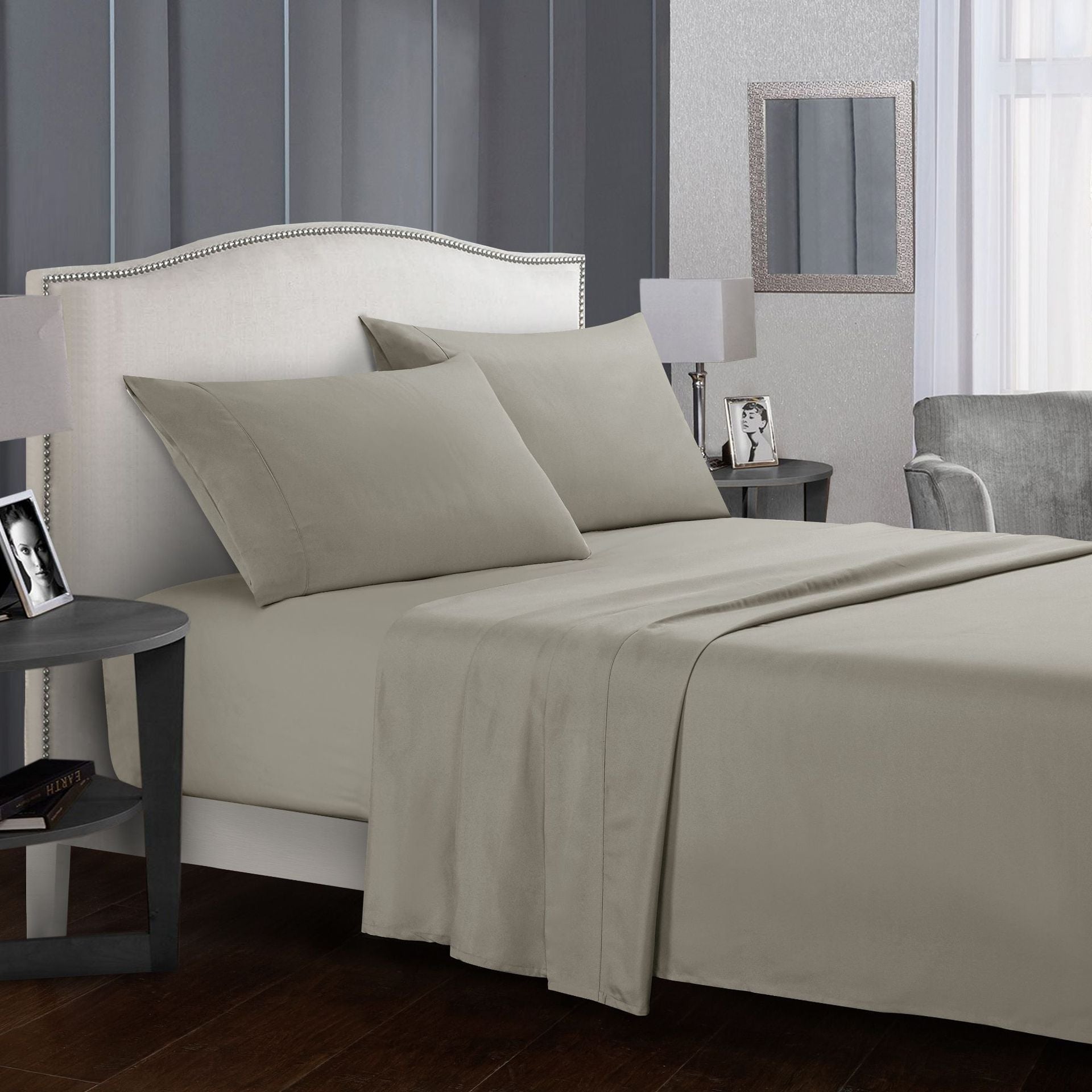 HKM-903571 Soft and Comfortable Four-Piece Bed Sheet Set in Multiple Sizes