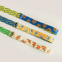 HKM-903635 Fashionable Cartoon Pattern Dog Leash in Teddy, Fox, and Koala Designs - 2m Polyester Traction Belt