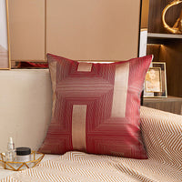 HKM-903635 Geometric Pattern Jacquard Square Cushion Cover in Multiple Colors