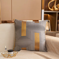 HKM-903635 Geometric Pattern Jacquard Square Cushion Cover in Multiple Colors