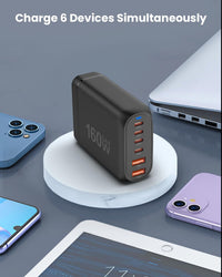 HKM-903827 High-Power 160W USB-C Fast Charger with Dual Port Technology