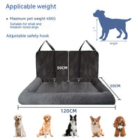 HKM-903827 Removable and Washable Gray Car Pet Pad Kennel with High-Density Sponge Filler (120CM x 50CM x 50CM)